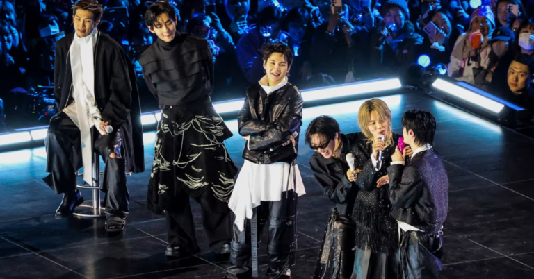 BTS performs during comeback concert in Seoul as fans celebrate the new era of global K-pop.
