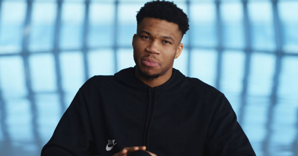 Giannis Antetokounmpo speaking about Nike, Adidas, financial literacy, investing, and wealth-building strategies for young athletes.