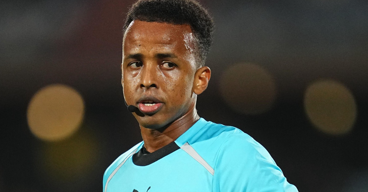 Somali referee Omar Abdulkadir Artan receives a hero’s welcome in Mogadishu after being denied entry into the United States ahead of FIFA World Cup 2026.