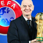 Gianni Infantino speaking during an official FIFA event as debate over FIFA governance intensifies.