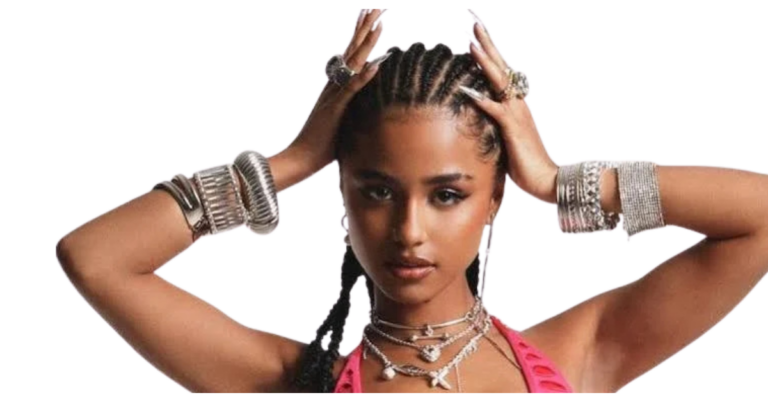 South African singer Tyla performing on stage during an international concert after Lagos was removed from her APOP World Tour schedule.