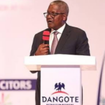 Aliko Dangote at the signing ceremony for the Dangote Refinery IPO in Lagos