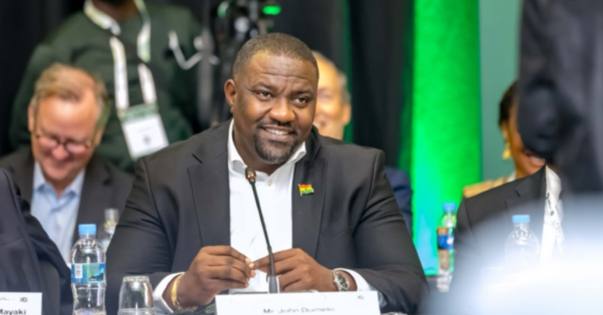 John Dumelo speaking about rice production and food security in West Africa