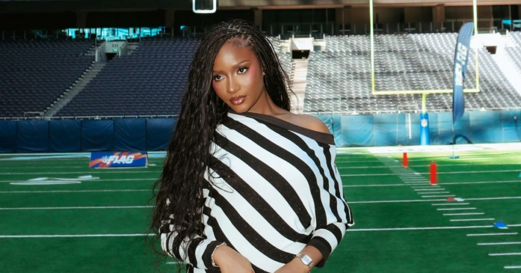Ayra Starr, Nigerian Afrobeats singer, preparing for her historic NFL international halftime show in London.